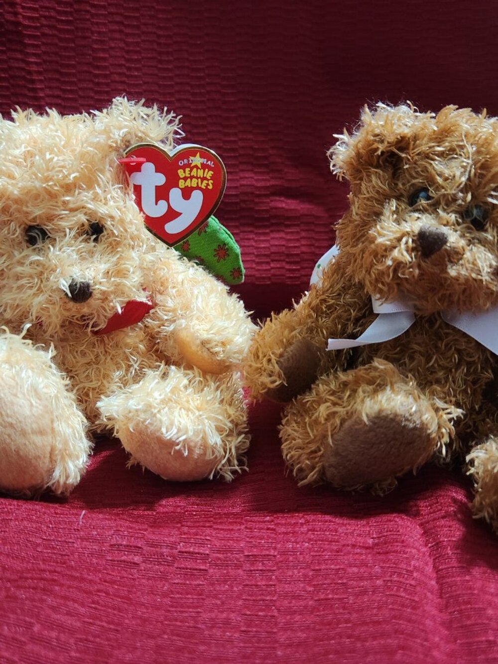 TY Joyous & Joyful Beanie Babies Christmas Bears w/ Tags Pair